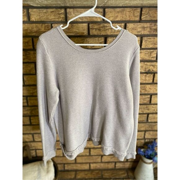 Olivia Warren Fringe Sweater With Tie Back - Picture 1 of 6